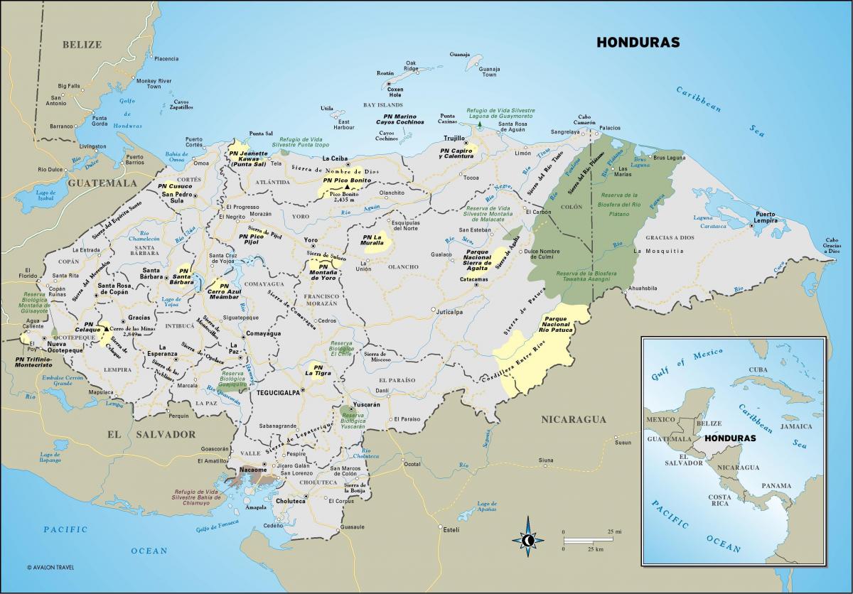 kartta Honduras 