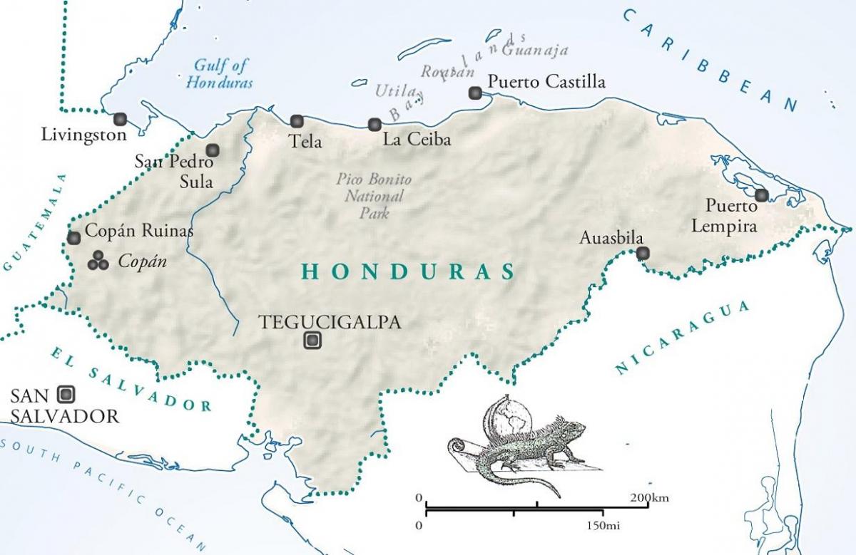 kartta la ceiba-Honduras