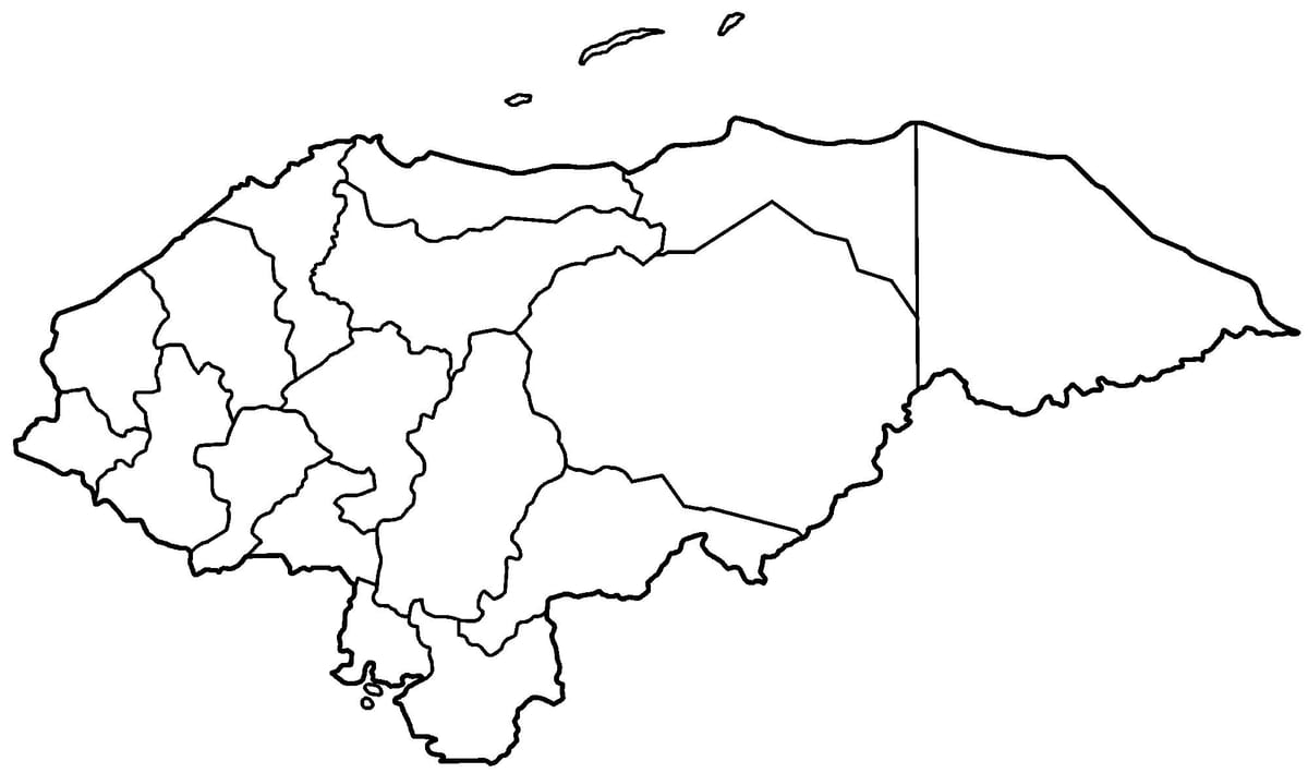 kartta tyhjä kartta Honduras