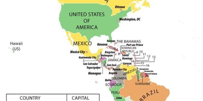 Kartta etelä-amerikka Honduras