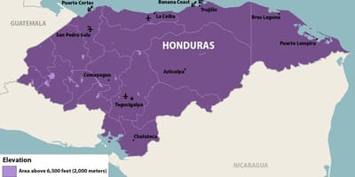 Kartta Honduras zika
